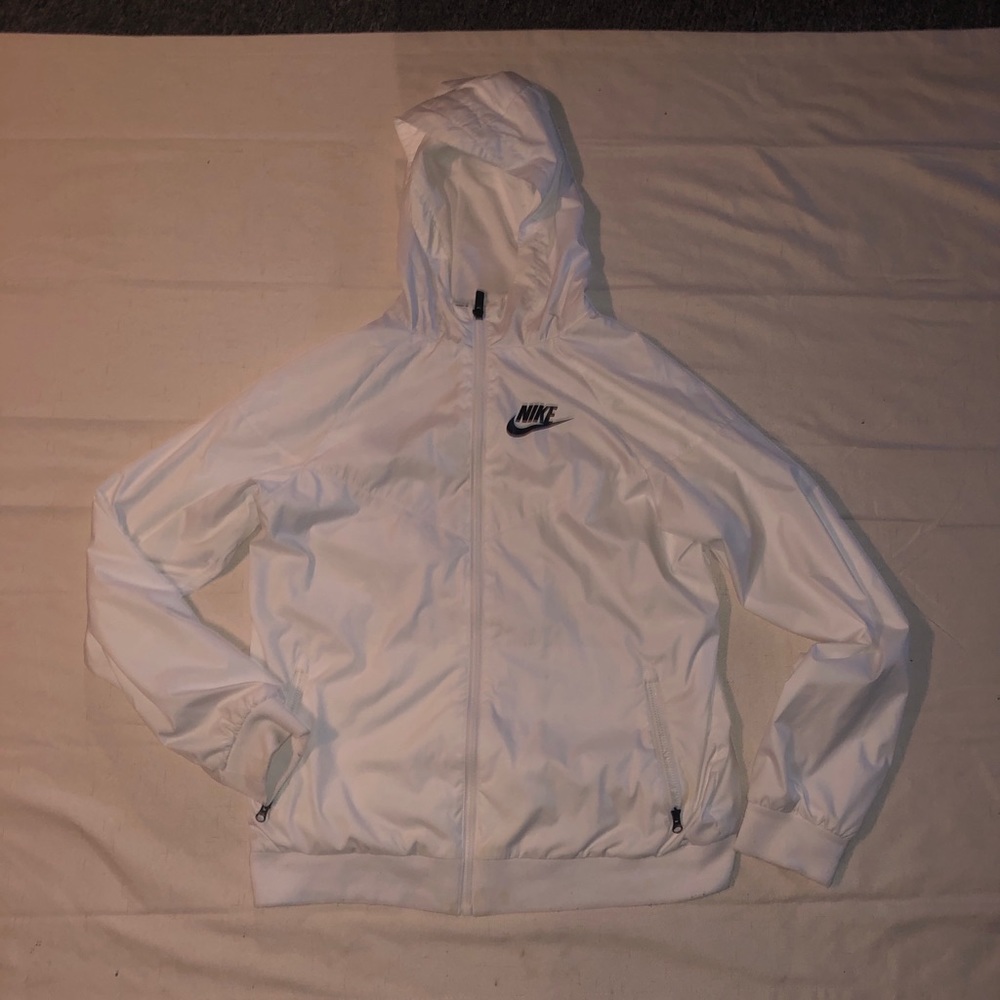 Boys White Nike Windbreaker